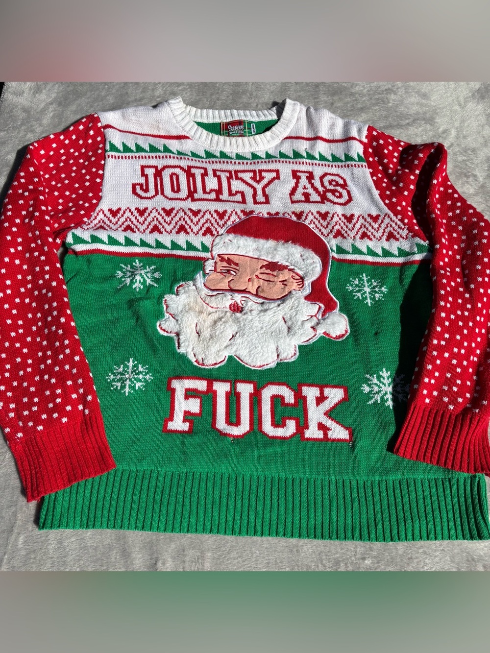 Spencer’s Brand ‘Jolly as F’ LIGHTS UP Tested sweater Men’s XL READ